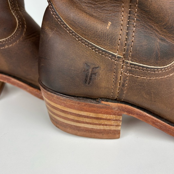 VINTAGE FRYE CAMPUS CALVARY WOMEN BROWN LEATHER 12L WESTERN COWBOY BOOT SIZE 6.5 - Picture 14 of 14